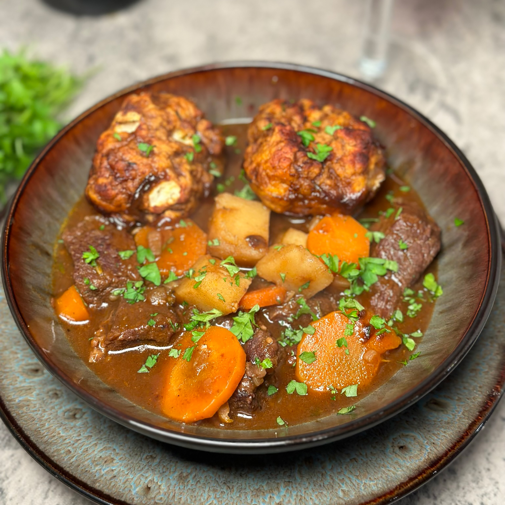Beef Stew with Dumplings in the Ninja Foodi MAX 15-in-1