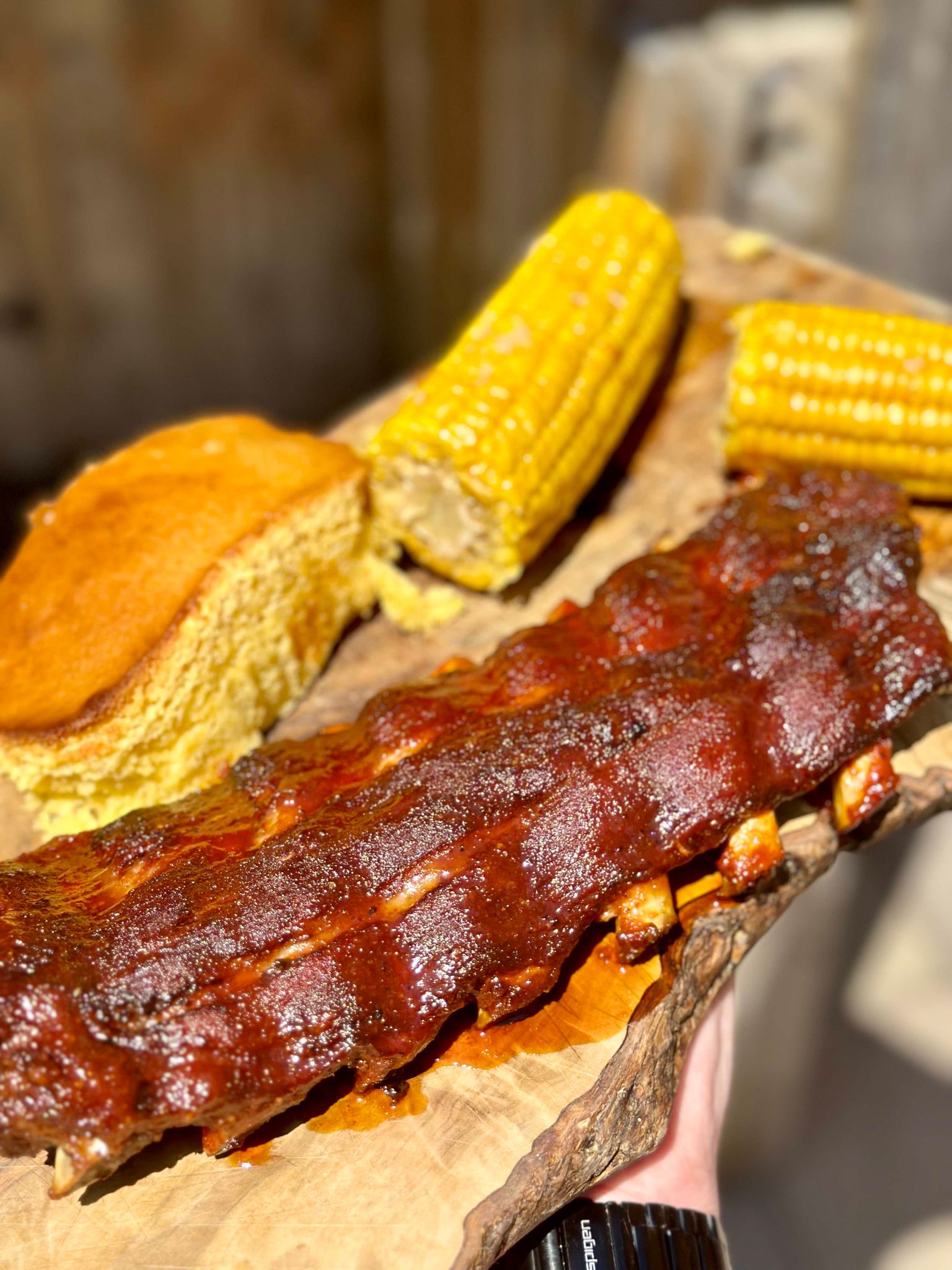 Southern Comfort Feast: Ribs, Corn & Cornbread