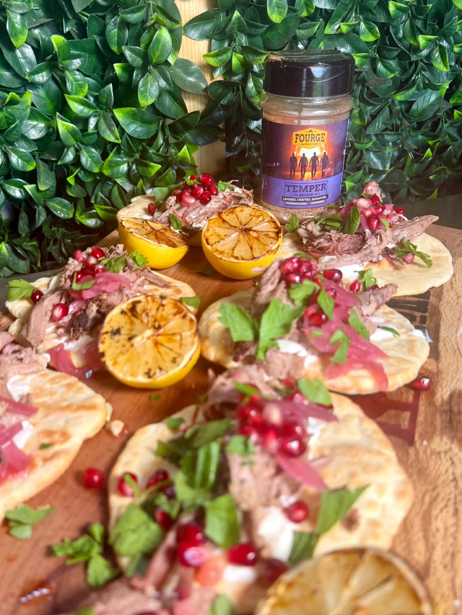 TEMPER Smoked Pulled Lamb Flatbreads